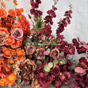 DKB usine en gros café rétro Rose fleur allée coureur rangée pour les cérémonies de fête de mariage décor à la maison - Product Image 6