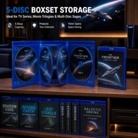 Kotak Kemasan Blu-ray Ramah Lingkungan Bentuk Persegi Panjang Kapasitas 5, Bahan Polipropilena, untuk Penyimpanan Media Episode Drama