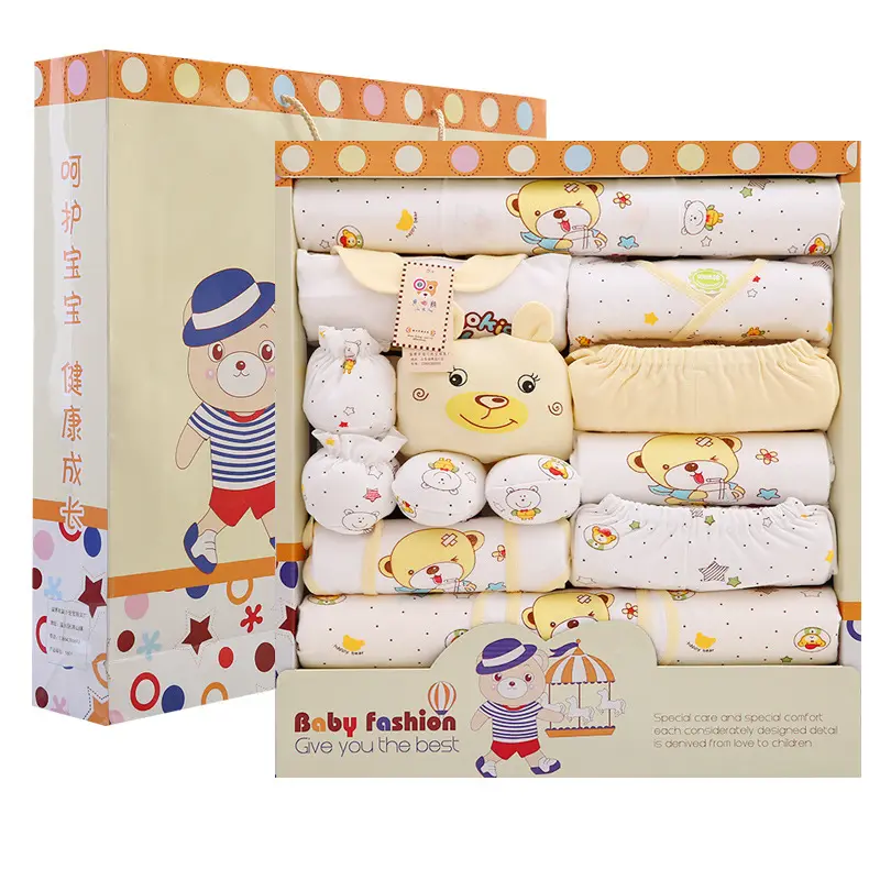 Wholesale Baby Clothes Set Thick/thin Newborn Baby Set Full Moon Baby Gift Sets Newborn Box 17 Pcs