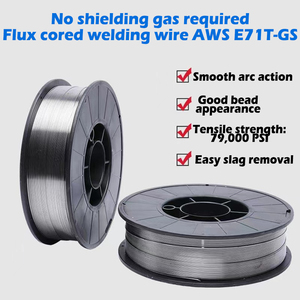 Dây hàn Mig không khí gas chất lượng cao 1KG 5KG không cần gas E71T-GS 1.0mm ít bắn tung tóe AWS A5.20, dây hàn lõi thuốc 0.8mm - Product Image 4