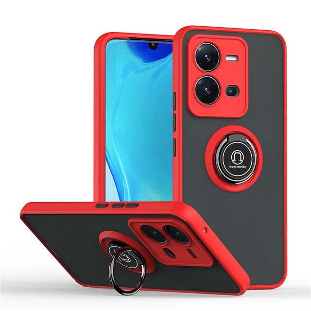 Wholesale Frosted Matte With Ring Phone Case for Xiaomi 13 Poco X5 Redmi Note 12 Pro Pro+ 11A 12C 4G Protective Back Cover