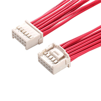 Connecteur femelle 10 broches 2x5 avec fil rouge 600V VW-1 80C, boîtier blanc à verrouillage pour alimentation et charge d'appareils électroménagers