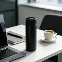 Bouteille d'eau intelligente de 500 ml avec affichage de la température LED, thermos pour cadeau