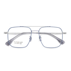 Montures de lunettes en titane de Shenzhen, rectangulaires, monture complète, unisexe, légères, 6019, verres en résine - Product Image 1