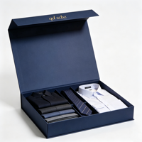 Boîte en carton rigide pliable haut de gamme, imperméable et écologique, pour emballage cadeau de luxe pour vêtements, avec pelliculage mat