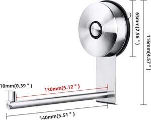 YOHOM acier inoxydable brossé salle de bain porte-<span class=keywords><strong>papier</strong></span> mural rouleau de <span class=keywords><strong>papier</strong></span> <span class=keywords><strong>toilette</strong></span> <span class=keywords><strong>distributeur</strong></span> vide <span class=keywords><strong>ventouse</strong></span> cuisine crochets pour - Product Image 2