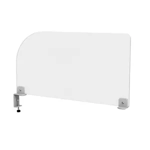Fosco privacidade painel mesa montagem partição braçadeira metal removível acrílico mesa divisores escritório mesa divisores