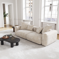 ATUNUS US Sofaset Großes Modulsofa Ecksofa aus Cordstoff – auf Lager, Direkthandel