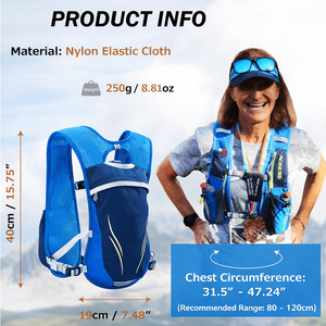 Chaleco de Hidratación para Correr, Mochila para Correr, Carreras de <span class=keywords><strong>Trail</strong></span>, Maratón, Ciclismo, Senderismo - Product Image 2