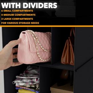 Organisateur de rangement suspendu pour vêtements, pliable, multifonctionnel, 24 compartiments, lot de 2, tendance - Product Image 2
