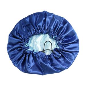 Bonnet en satin de soie double couche réversible avec boucle de réglage à cordon, personnalisé pour tresses, vente en gros - Product Image 4