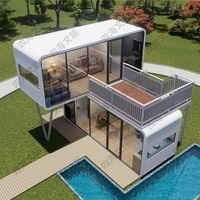 Maison Modulaire Personnalisée en Forme de Triangle, Maison en Forme de A, Assemblage de Maison de Paysage Extérieur, Gîte Intégré Tendance sur Internet
