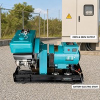 Groupe électrogène diesel à châssis ouvert refroidi par eau Yumei, 50 Hz, monocylindre, accouplement direct, panneau de commande numérique, 100 % cuivre