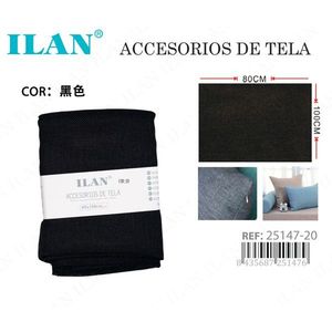 Ilan Accessori in Tessuto Nero 80x100cm per Decorazione d'Interni - Product Image 1