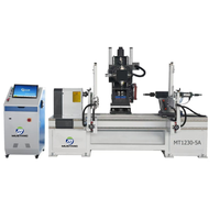 Tour à bois CNC Mustang MT1203-5A 5 axes automatique 9-en-1 avec boîtier de sécurité, moteur 5,5 kW, vis à billes, broche 2800 tr/min, 1200 mm, 380 V