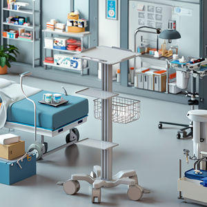 Carros y Camillas de Emergencia para Hospitales de la Nueva Marca Shenzhen <span class=keywords><strong>Xinqiao</strong></span>, Mobiliario Hospitalario, Carro para Monitor Médico - Product Image 2