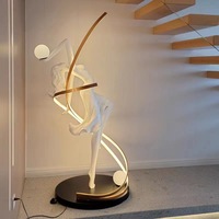 Lampadaire Sculptural Créatif Humanoïde, Décoration Verticale pour Salles d'Exposition, Clubs et Salles de Danse, Modèle Déesse