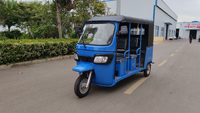 Tricycle cargo électrique à trois roues 72V 3000W fermé 8 places Vitesse 50-70 km/h Autonomie 70-90 km Charge utile 400 kg Acier Certifié GCC