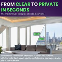 PDLC-Folie für Privatsphäre, Intelligente Folie für Glas mit Wärmeisolierung und Selbstklebung für Wohnungen und Küchen
