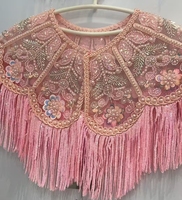 Tissu en maille pour mariage, broderie personnalisée, perles, nouveaux tissus de luxe pour femmes et filles, 100% polyester, vente chaude