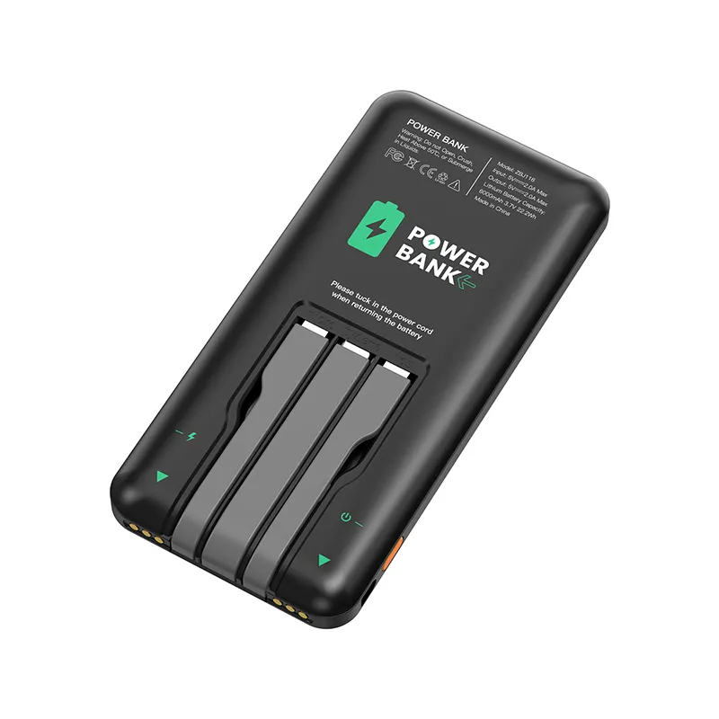 Ngân hàng điện không dây Battery Charger phổ điện thoại di động ngân hàng điện với ba USB 6000mAh