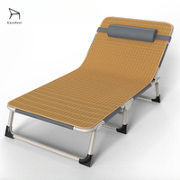 Lit pliant portable du fabricant avec cadre en acier et tissu pour la sieste au bureau, le camping et les voyages