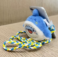 Trendi 4-inci Kawaii desain yang menyenangkan gaun hiu gemuk seri mewah ramah lingkungan dompet koin uniseks klip ponsel untuk modis sadar