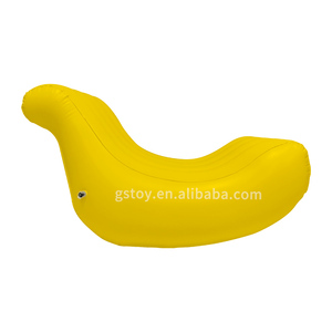 केले के आकार का पीवीसी ब्लो अप रॉकिंग चेयर आउटडोर वयस्क फोल्डिंग काउच लिविंग रूम आधुनिक बच्चों का इन्फ्लैटेबल सोफा बेड - Product Image 5