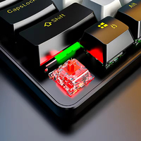 Clavier de jeu à 104 touches avec interrupteurs rouges, clic silencieux, anti-ghosting, ergonomique, pour joueur, bureau, ordinateur portable, clavier mécanique filaire