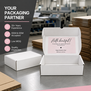 Caja de Regalo para el Día de San Valentín con Tarjeta de Mensaje Personalizada en el Interior, Caja de Cartón Rectangular para Envíos, Diseño de Alta Gama para Ocasiones Especiales - Product Image 3