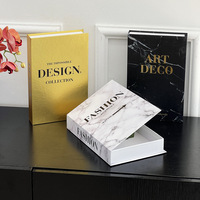 Décorations de bureau à domicile en gros, boîtes à livres rectangulaires décoratives personnalisées, créatives, pliables, imprimées, avec estampage à chaud