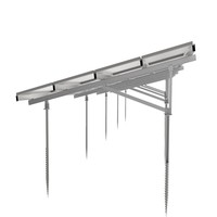 Système de support d'installation de panneaux solaires GT Greatest Energy, montage au sol en aluminium anodisé pour carport, résistance au vent de 60 m/s