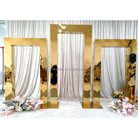 Décoration d'événement de mariage Arche métallique en acier inoxydable Fond d'écran en métal pour mariage