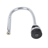 Ensemble de robinets en acier inoxydable pour hôtel moderne, pour évier de cuisine et de salle de bain, avec bec verseur et tuyau de 48 cm