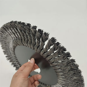 Sikat roda putar baja tahan karat kawat baja karbon No MOQ ukuran kustom untuk memoles dan menghilangkan karat - Product Image 3