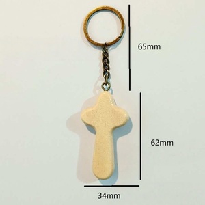 Mini llavero de Cruz de Jesús de madera, regalo cristiano, artículos religiosos, <span class=keywords><strong>DIY</strong></span> crucifijo, llaveros, bolsos, dijes, collar, accesorios de joyería - Product Image 6