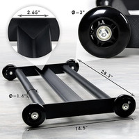 Wellshow Glute Ham Glider Ab Glute Machine Heavy Duty Exercise Wheels for Isstring Curl Abdominal and Leg Workouts