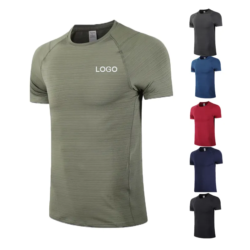 89%polyester 11% spandex custom private logo workout wear gym clothing fitness apparel men T Shirt
