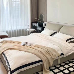 Set Sprei Kasur Ukuran Super King Modern Berkualitas Tinggi 5 Pcs Katun Mesir - Product Image 1