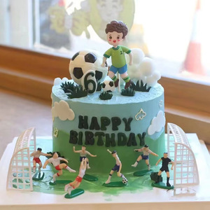 DAMAI fútbol pastel Topper decoraciones balón jugador pastel decoraciones para fútbol tema cumpleaños deporte fiesta suministros - Product Image 3
