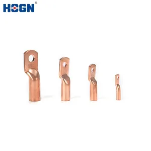 HOGN DT Electrical Aluminum Tinned Plated Welding Ring Round Copper Brass Battery Wire Tubular Terminals For Wire Connection