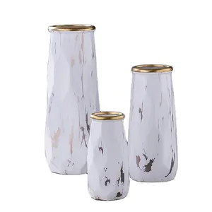 keramikvase modernes dekoratives blumenarrangement marmorvase luxus-marmorvasen für friedhof und tafelaufsatz