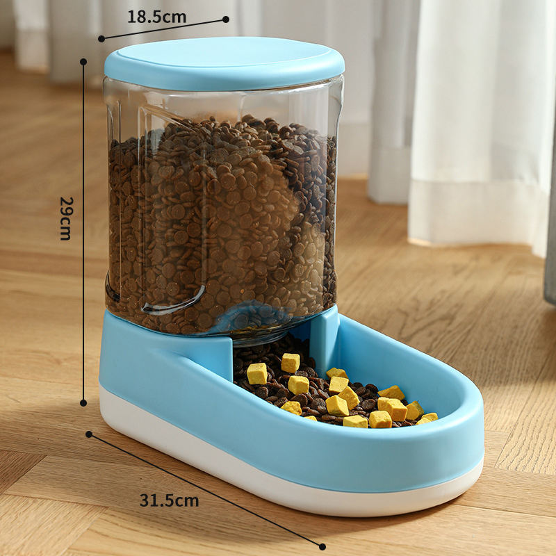 Blue food feeder