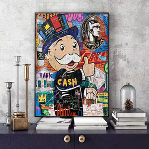 Póster de grafiti moderno, arte monopoliza carteles de arte en lienzo y pinturas de arte de pared de calle rica impresas para decoración del hogar - Product Image 2