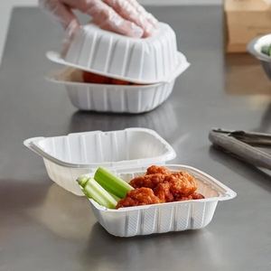 맞춤형 생분해성 플라스틱 일회용 도시락 조개껍질 테이크아웃 버거 용기 친환경 포장 - Product Image 2