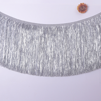 Erkoumi – Pompon biseauté en fil PET doré/argenté de haute qualité (15 cm/20 cm) pour vêtements, robes de danse, décoration de scène et de Noël