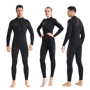Pour <span class=keywords><strong>OUZO</strong></span> hommes femmes 5mm CR à manches longues une pièce plongée surf combinaison épais chaud hiver maillot de bain poitrine Zip étanche pour - Product Image 1