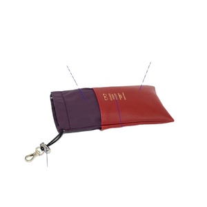 Étui à lunettes en cuir PU, coton et toile, pochette pour lunettes de soleil, emballage pour lunettes - Product Image 4