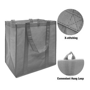 Reusable Grocery <strong>Bags</strong> Large Foldable Shopping Bulk Eco Washable with Reinforced Handles and Removable Bottom Non-woven Tote <strong>Bags</strong> - Product Image 1