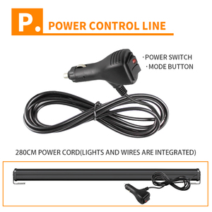 Thanh đèn <span class=keywords><strong>LED</strong></span> cảnh báo khẩn cấp 47 inch cho ô tô, đèn cảnh báo giao thông nhấp nháy, đèn làm việc COB cho xe hạng nặng - Product Image 5